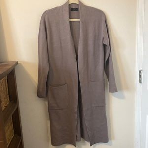 Long gray cardigan